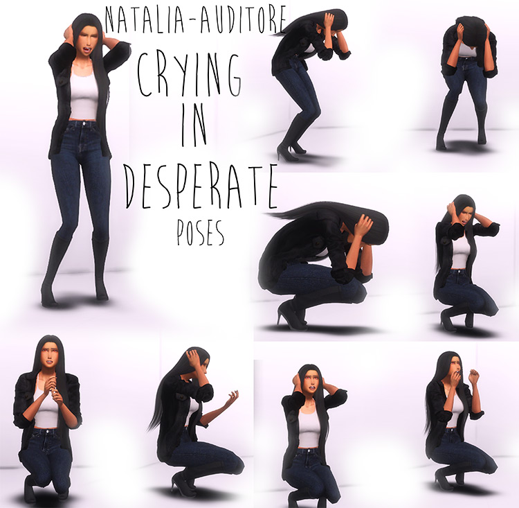 Sims 4 Sad   Depressed Pose Packs  Singles   Couples    FandomSpot - 10