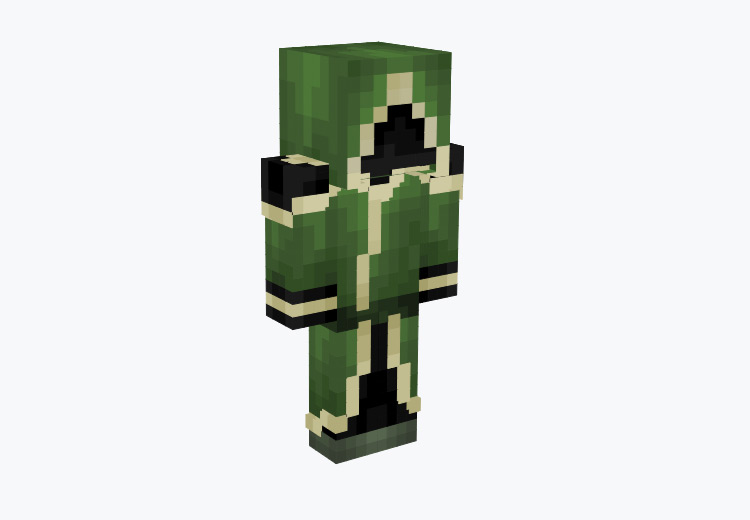 Earthen Mage in Green Cloak / Minecraft Skin