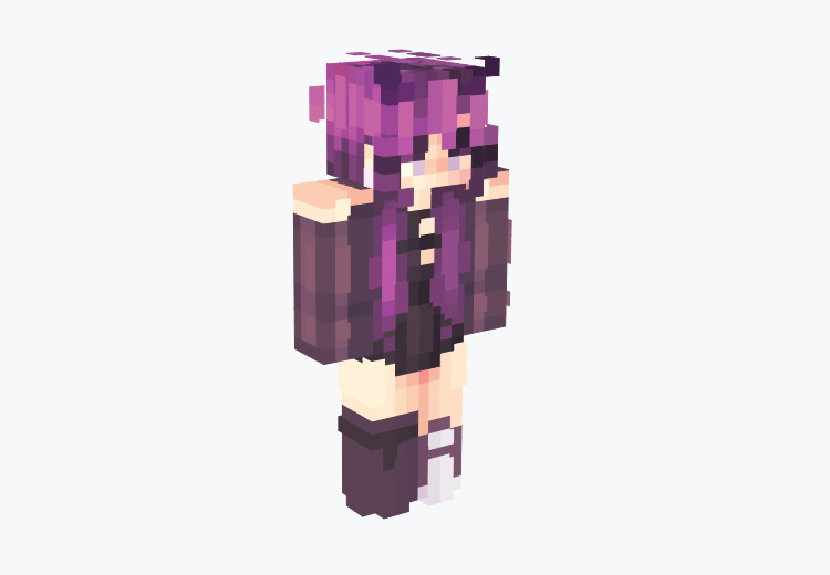Purple-haired Coven Witch with Horns / Minecraft Skin