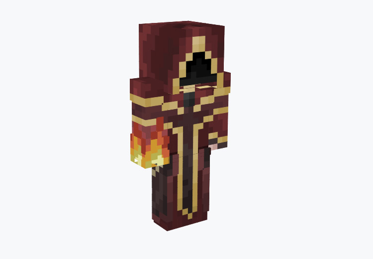 Flame Lord Fire Mage Minecraft Skin