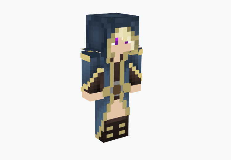 Female Mage Student (Cloaked) Minecraft Skin
