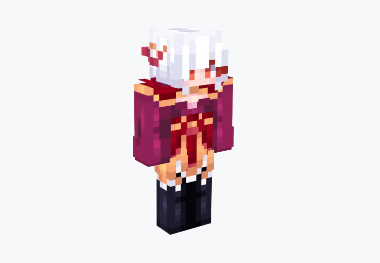 White-haired Mage Girl Minecraft Skin