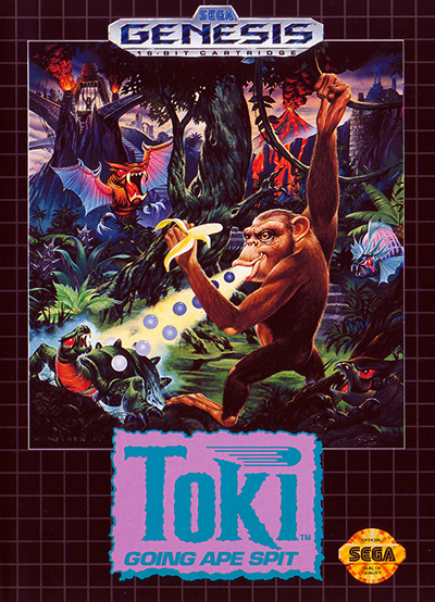 Toki: Going Ape Spit (1992) Sega Genesis Box Art