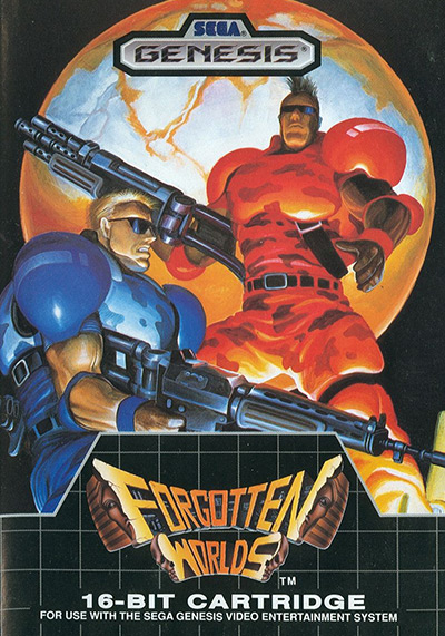 Forgotten Worlds (1988) Sega Genesis Box Art