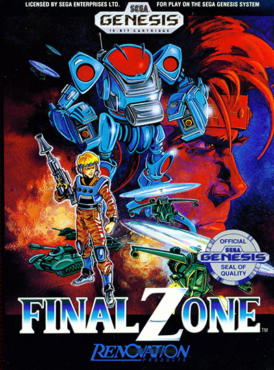 Final Zone (1990) Sega Genesis Box Art