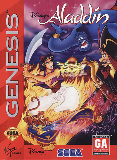 Disney's Aladdin Box Art For Sega Genesis