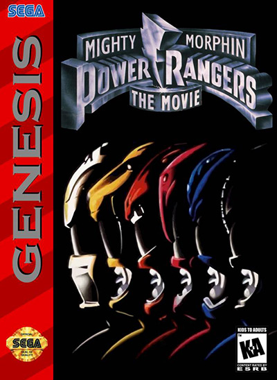 Mighty Morphin' Power Rangers: The Movie Sega Box Art