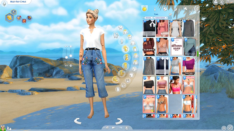 Miley Cyrus as a Sim / TS4 CAS CC