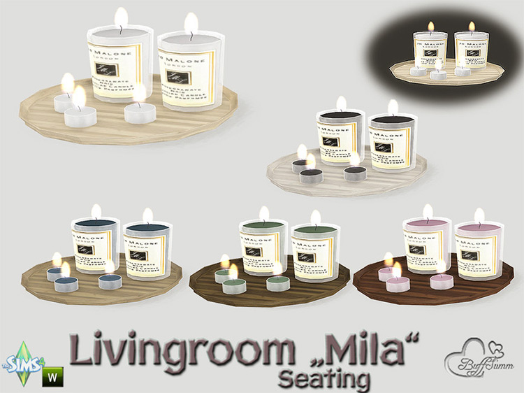 Mila Living Candle Tray / Sims 4 CC