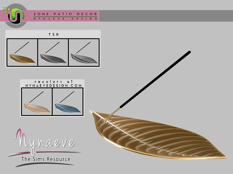 Zone Patio Incense Holder / Sims 4 CC