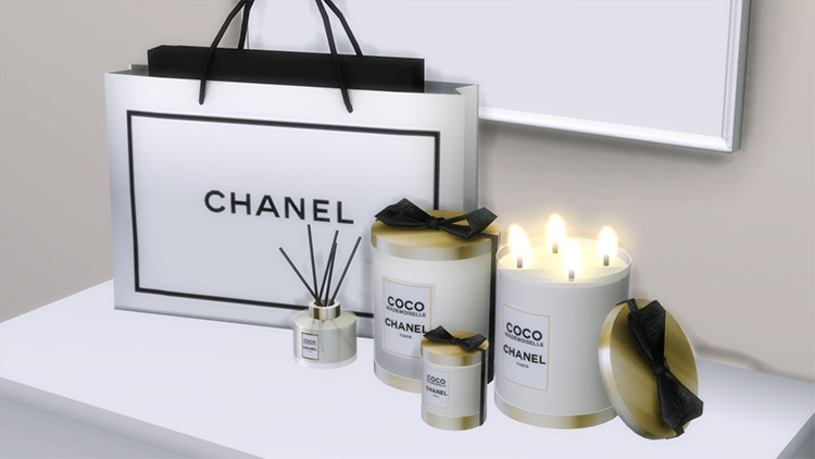 Luxury Chanel Candle & Diffuser Set / Sims 4 CC