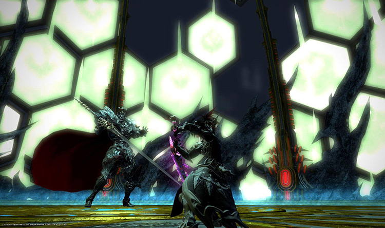 Preparing to duel the God-king in The Singularity Reactor of Azys Lla (FFXIV Screenshot)
