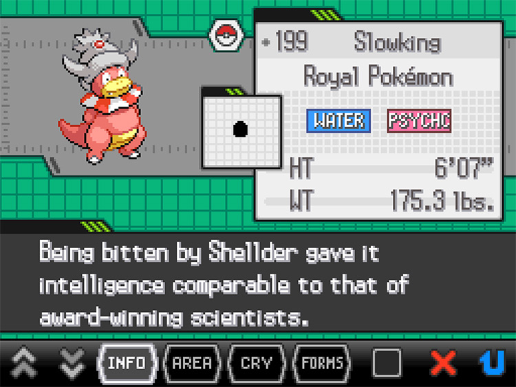 Slowking Pokedex in Pokemon Black and White