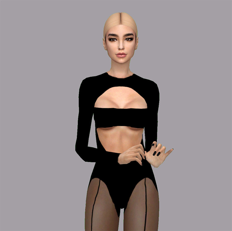 Dua Lipa MTV EMAs Bodysuit / Sims 4 CC