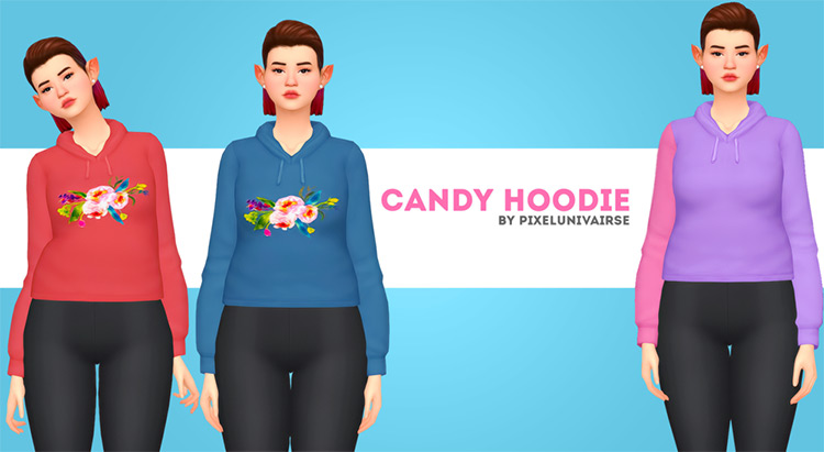 Candy Hoodie (Maxis Match) Sims 4 CC