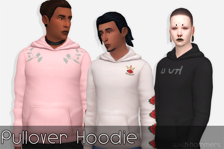 Pullover Hoodie (Maxis Match) for The Sims 4