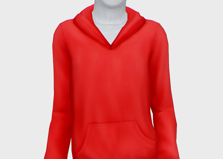 Babe Hoodie Simple CC (Maxis Match) for The Sims 4