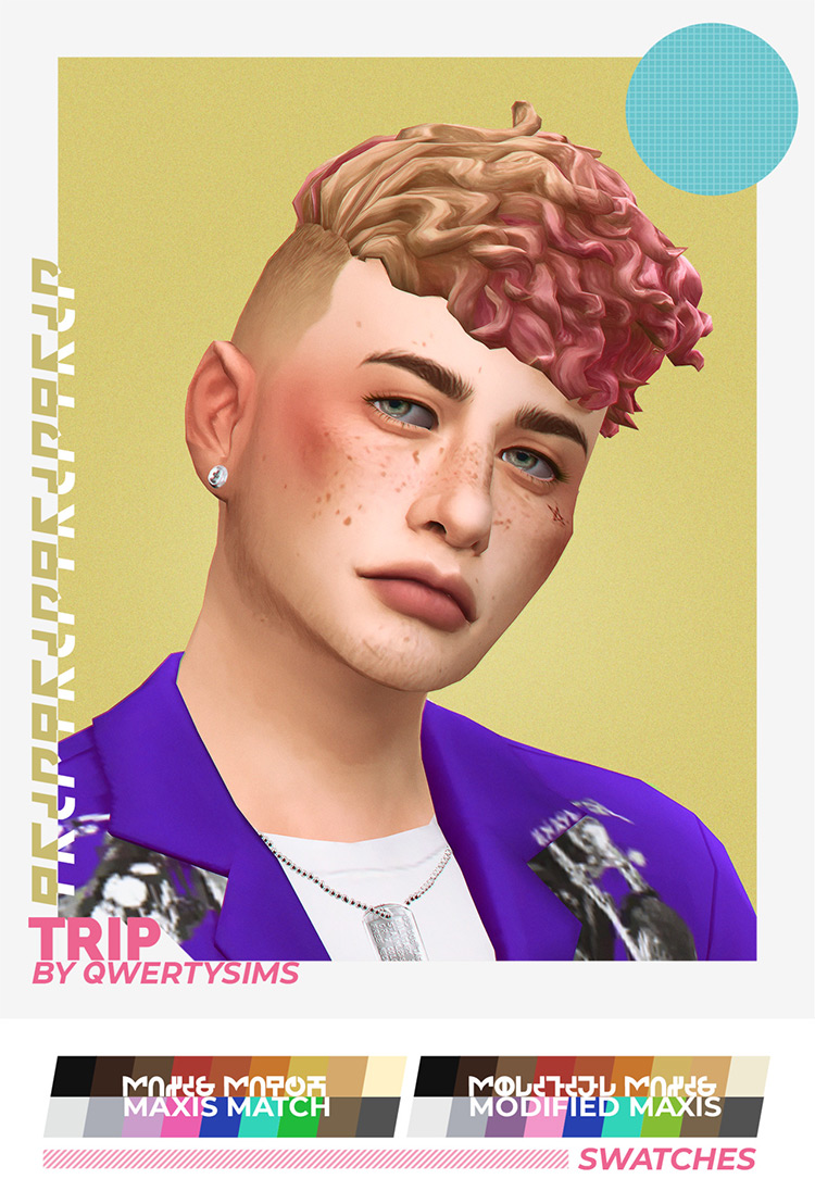 Trip Hair (Maxis Match) Sims 4 CC