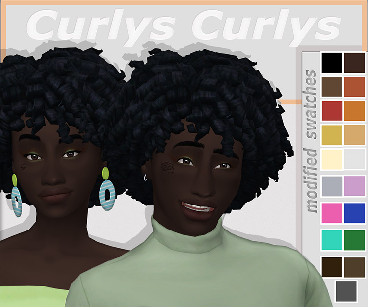 sims 4 male curly hair maxis match