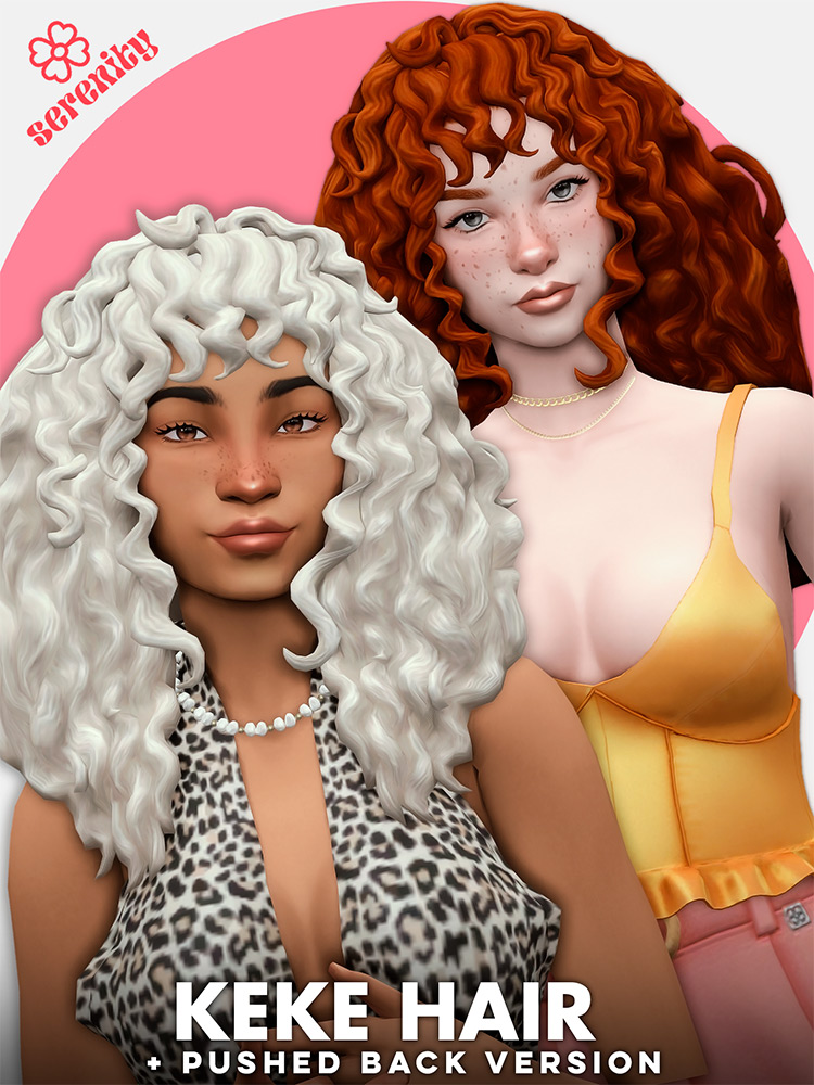 Keke Hair CC (Maxis Match) for The Sims 4