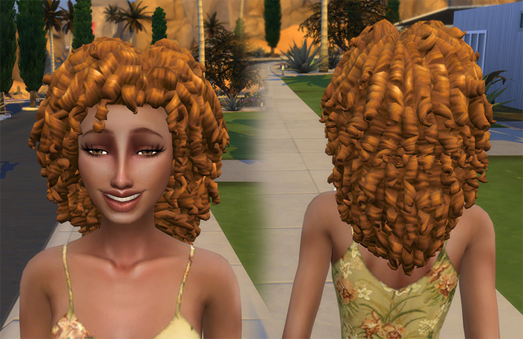 Long Tight Curls (Maxis Match) Sims 4 CC