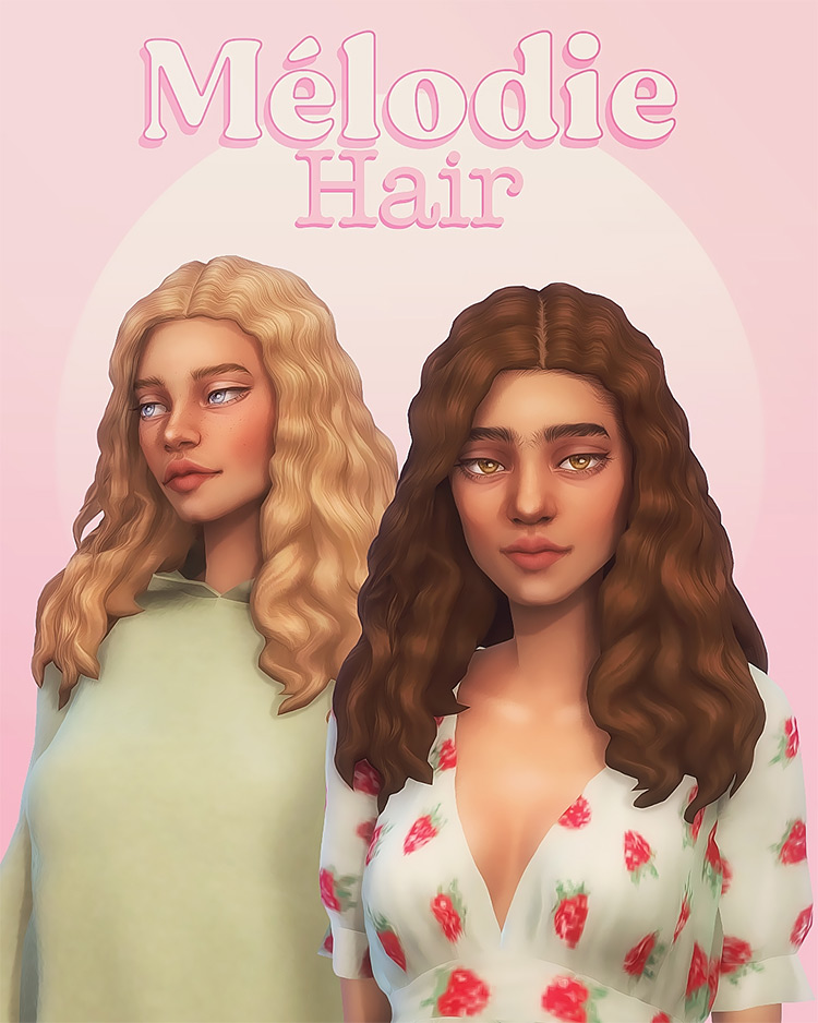Melodie Hair (Maxis Match) TS4 CC
