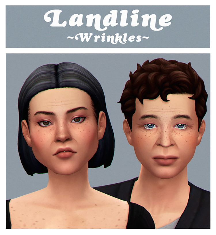 Landline Wrinkles Set / Sims 4 CC