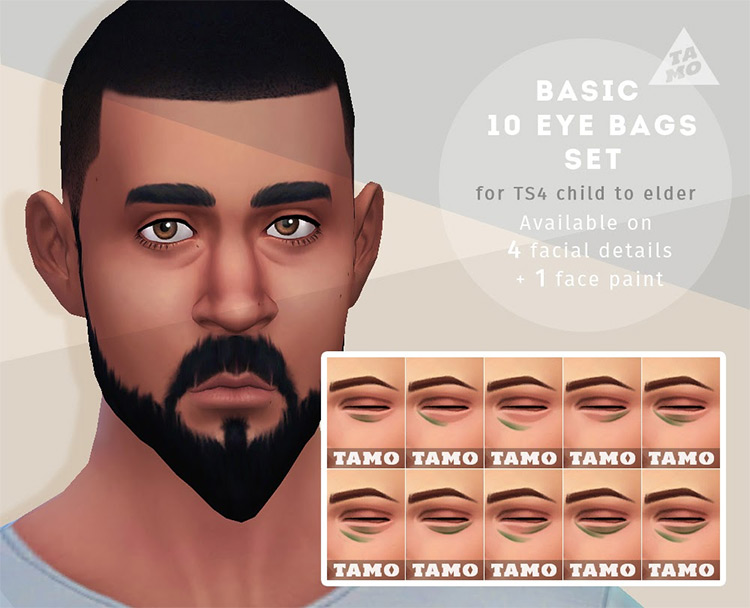 Basic Eye Bags Set / Sims 4 CC