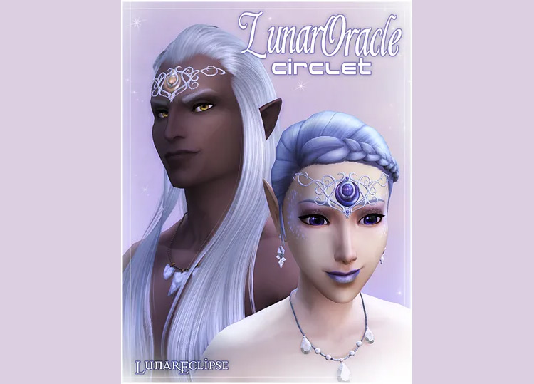 Lunar Oracle Circlet by LunarEclipse/Rosiel TS4 CC