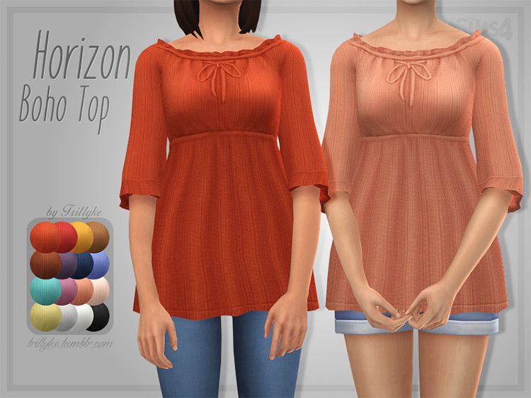 Sims 4 CC  Best Maxis Match Girl s Tops  All Free    FandomSpot - 63