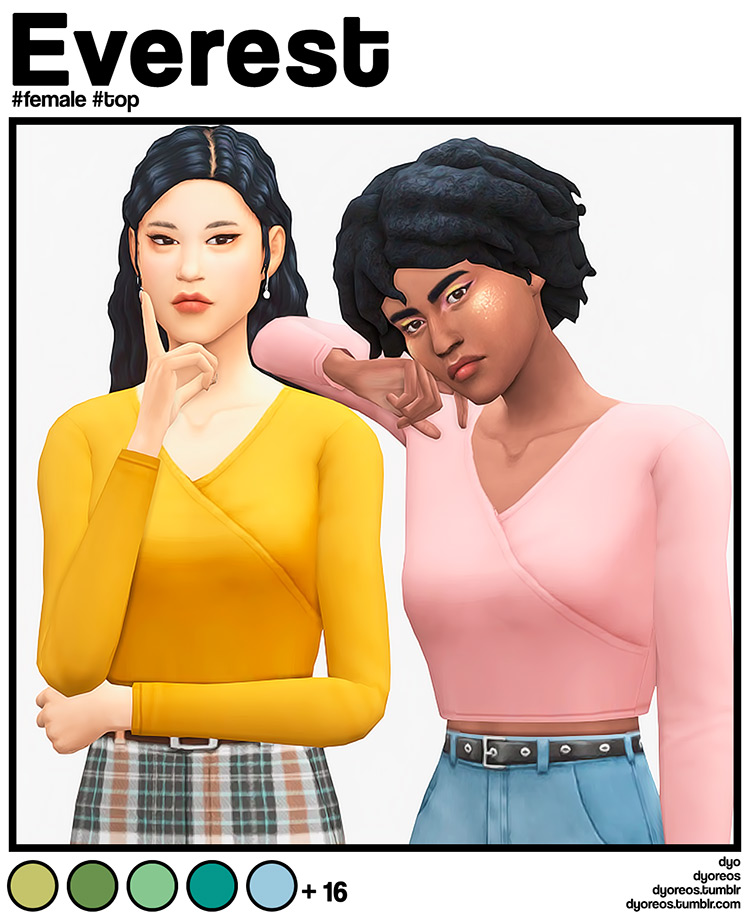 Sims 4 CC  Best Maxis Match Girl s Tops  All Free    FandomSpot - 34