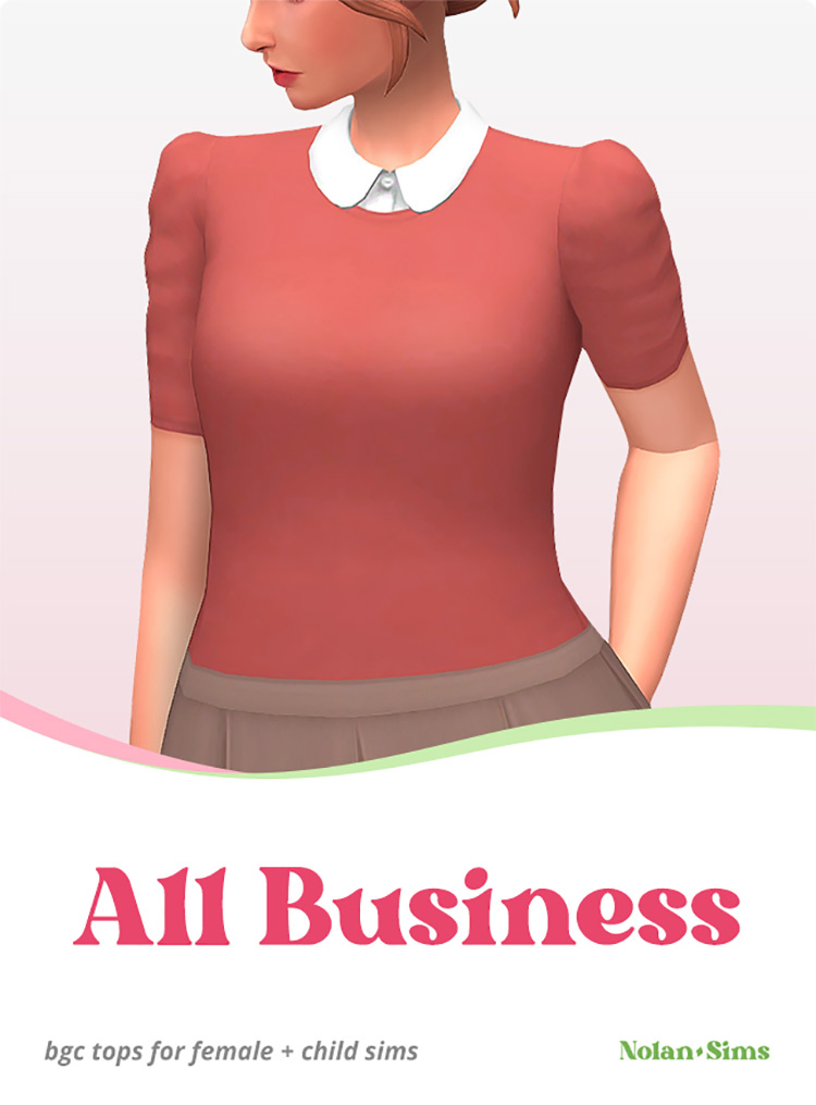 All Business Tops For Females (Maxis Match) Sims 4 CC