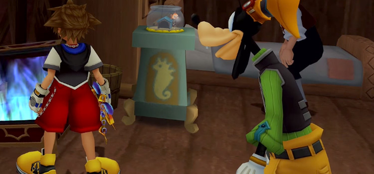 Sora opening High Jump Treasure Chest (KH1.5)