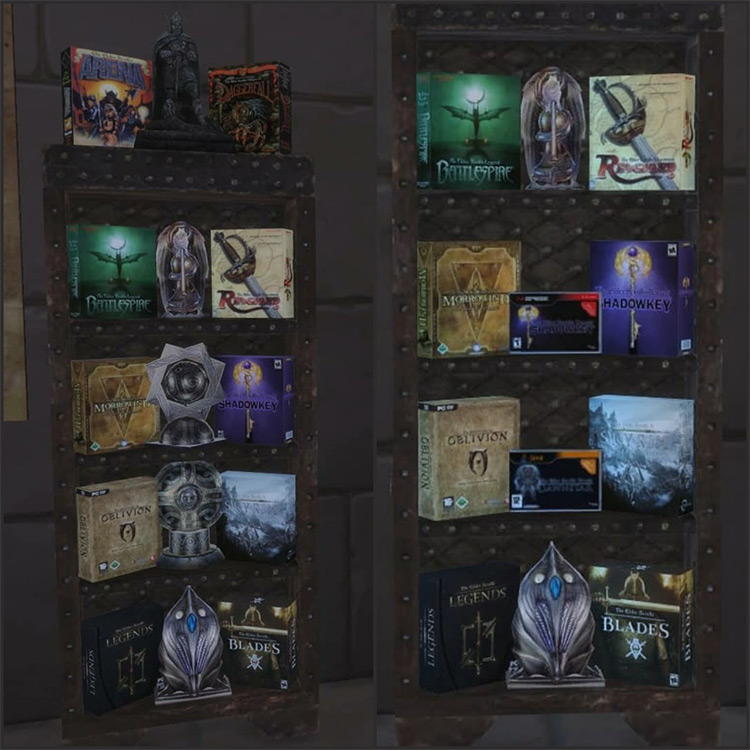 The Elder Scrolls Game Collection (Clutter) Sims 4 CC