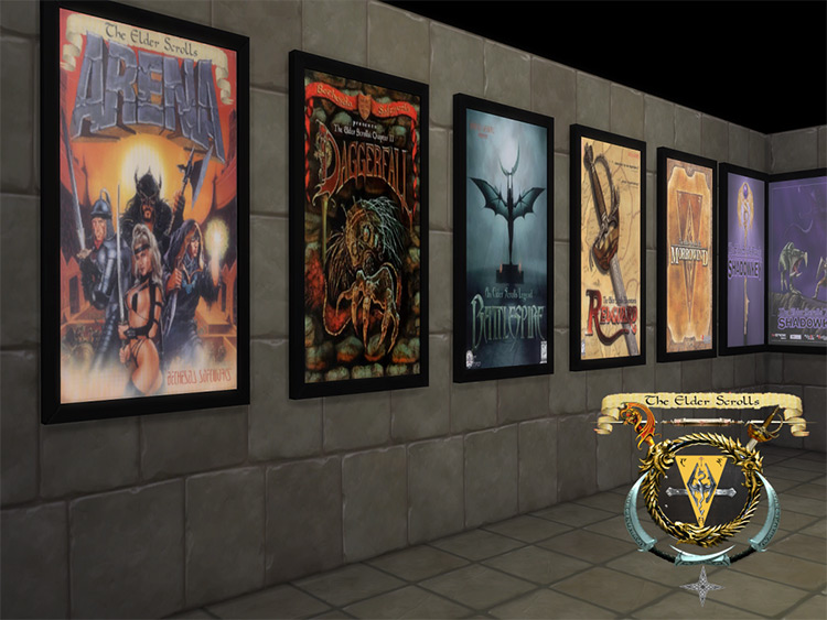 The Elder Scrolls Game Art Posters / Sims 4 CC