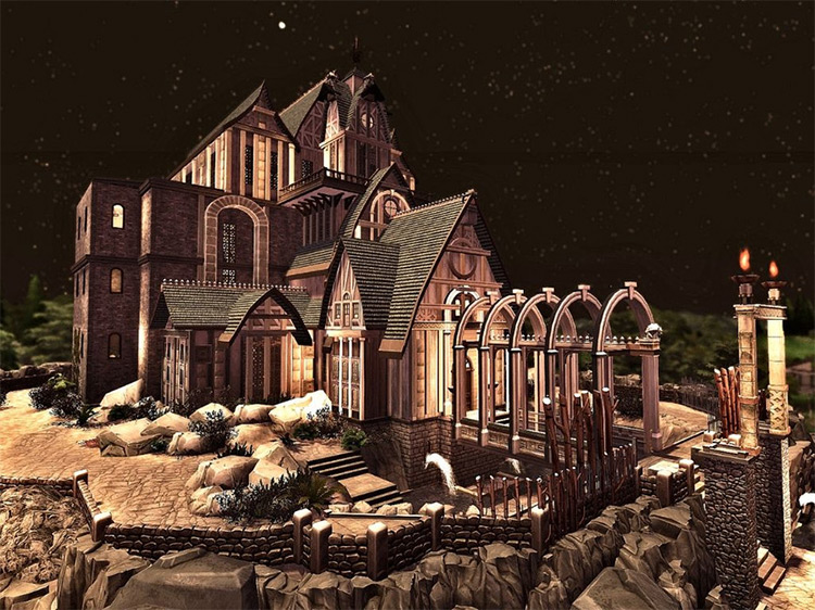 Dragonsreach Lot (Elder Scrolls) for The Sims 4