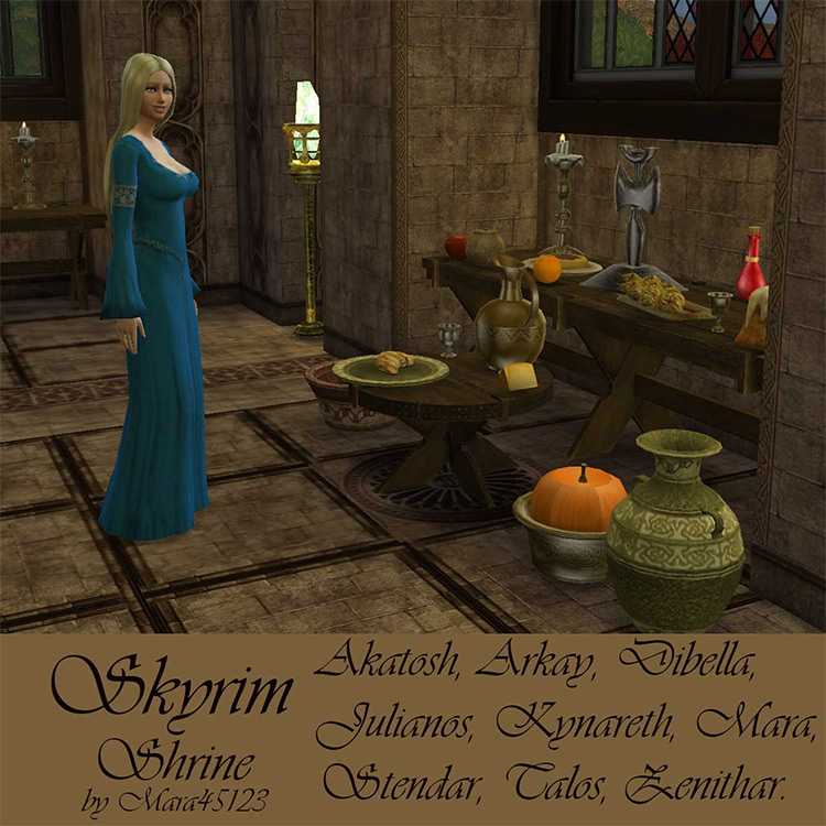 TES Aedra Shrines / Sims 4 CC