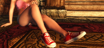 Red Converse Sneakers in TES Skyrim