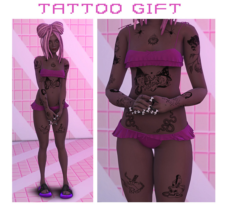 Cutest Tattoo CC For The Sims 4  All Free    FandomSpot - 17