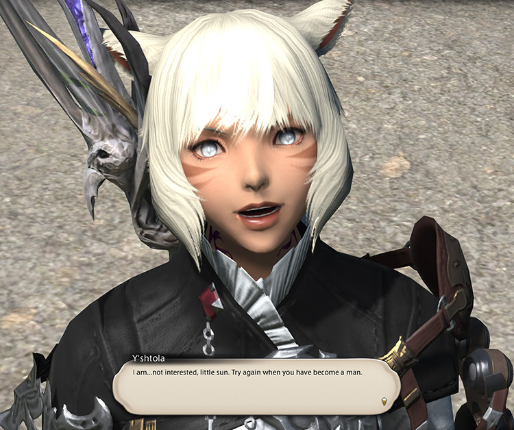 Y'shtola 'Try Again When You Have Become A Man' FFXIV Screenshot