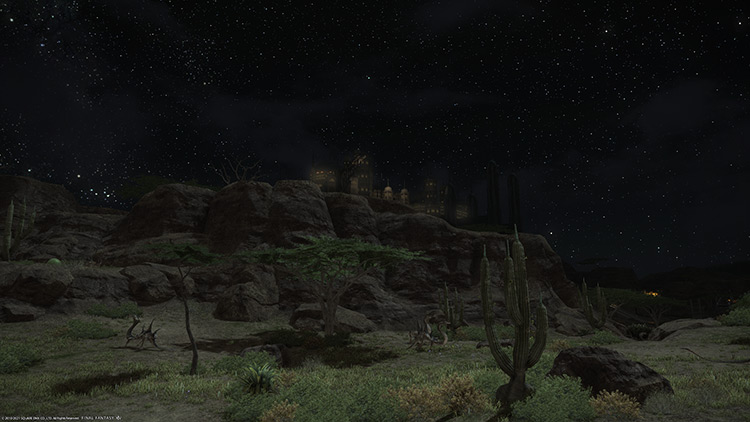 First-Person View Screenshot at Night (FFXIV)