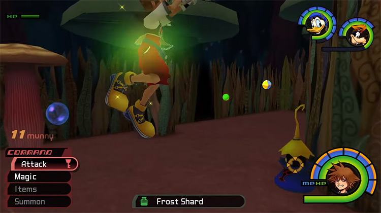 Sora getting a Frost Shard in Wonderland / KH1.5 Remix