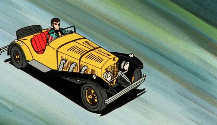 Mercedes SSK 1928 in Lupin the Third anime