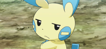 Minun Unhappy Face in Pokémon Journeys Anime