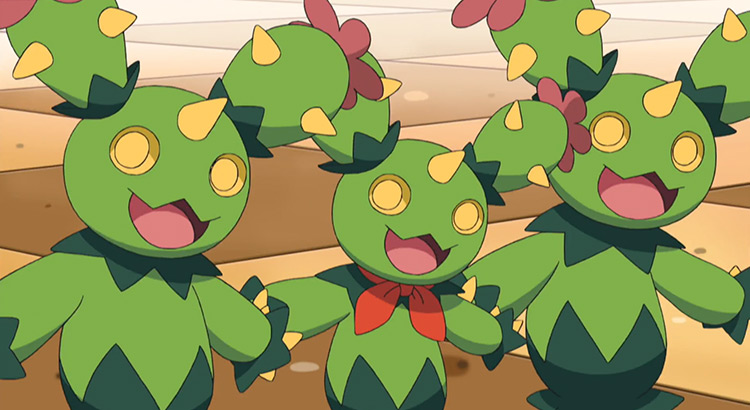 Maractus Pokemon in the anime