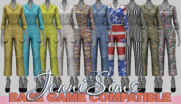 Best Jumpsuit Cc For The Sims 4 Maxis Match Alpha All Sims Cc