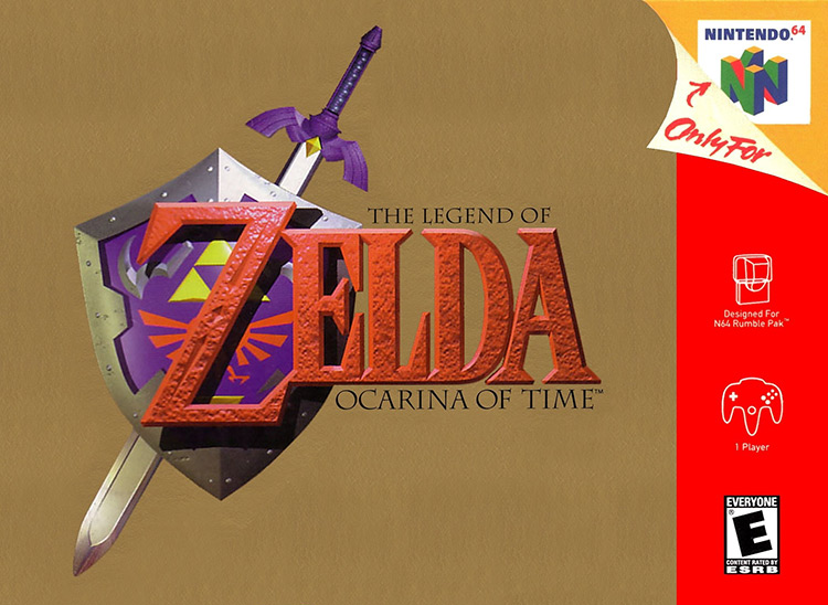 Legend of Zelda: Ocarina of Time (1998) N64 Box Art