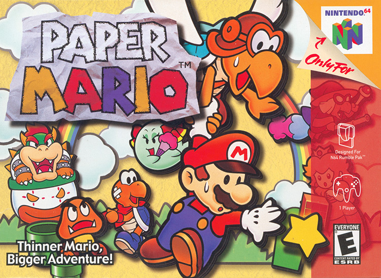 Paper Mario (2000) N64 Box Art
