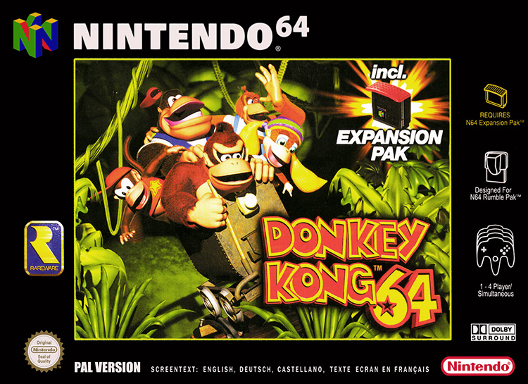 Donkey Kong 64 (PAL) N64 Box Art
