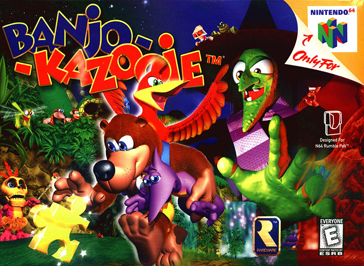 Banjo-Kazooie (1998) N64 Box Art